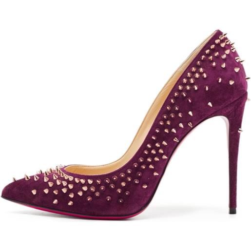 Christian Louboutin Pre-Owned - pumps escarpic in pelle scamosciata con borchie105mm - donna - pelle di vitello/pelle scamosciata di vitello/pelle. . . 