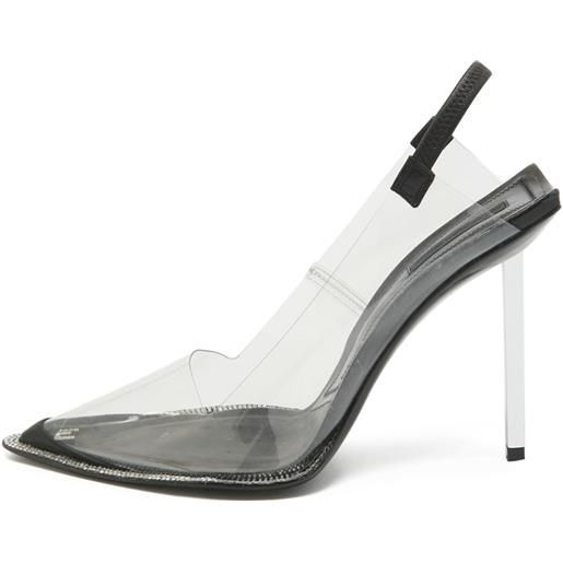 Pre-Owned Alexander Wang - pumps con tacco trasparente 110mm - donna - pelle/pvc/pvc - 39 - nero