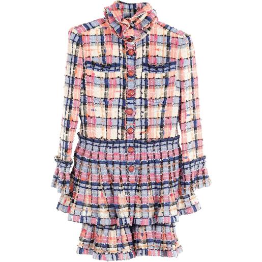 CHANEL Pre-Owned - tailleur in tweed con gonna 1986-1988 - donna - acrilico/poliestere/cotone/seta/poliammide - 34 - rosa