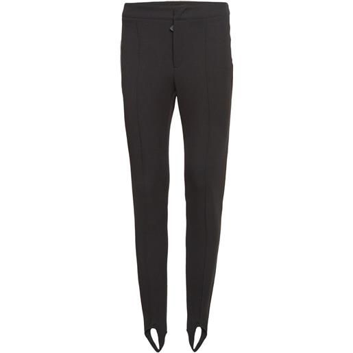 Moncler Vintage - pantaloni con staffe - donna - elastam/viscosa/nylon - m - nero
