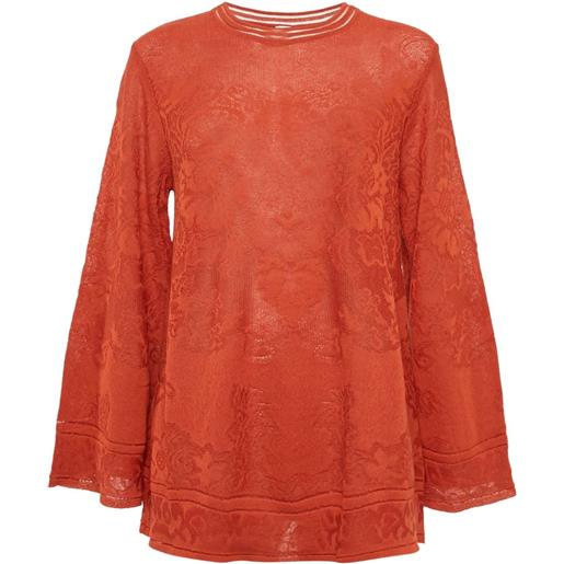 Missoni Pre-Owned - top in misto cotone - donna - poliammide/cotone - l - arancione