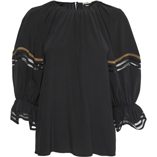 Fendi Pre-Owned - blusa in seta - donna - seta - s - nero