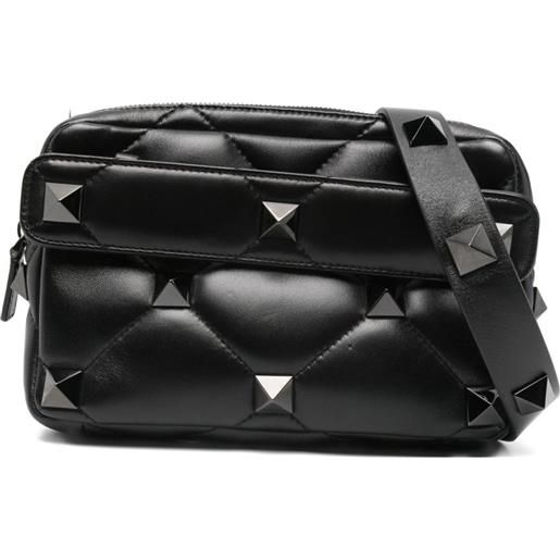 Valentino Garavani Pre-Owned - borsa a spalla roman stud trapuntata - uomo - pelle di agnello/pelle di agnello - taglia unica - nero