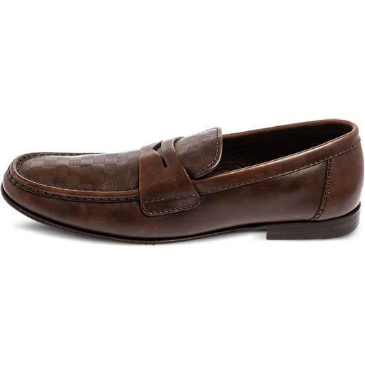 Louis Vuitton Pre-Owned - mocassini santiago - uomo - pelle/pelle/pelle - 42 - marrone