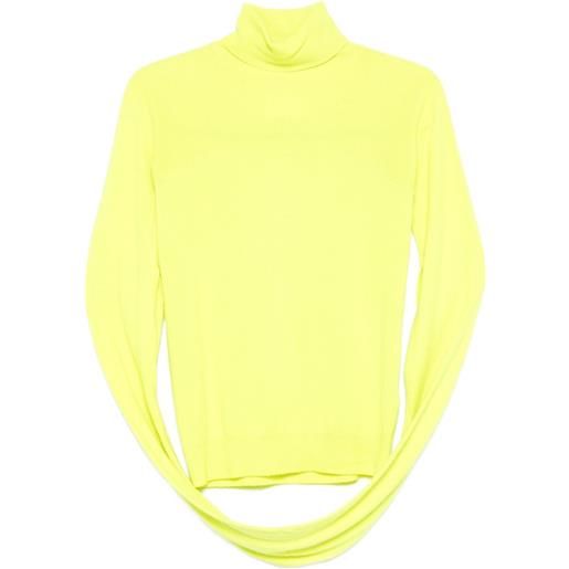 Maison Martin Margiela Pre-Owned - maglione a collo alto anni 1990 - donna - lana/seta/cashmere - s - giallo