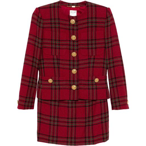 Celine Pre-Owned - tailleur con gonna 1990-2000 - donna - lana/nylon - 36 - rosso