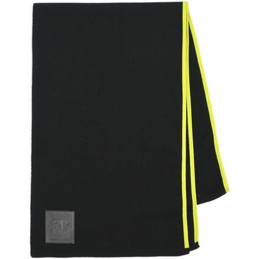 CHANEL Pre-Owned - sciarpa sport line 1990-2000 - donna - cotone - taglia unica - black, yellow
