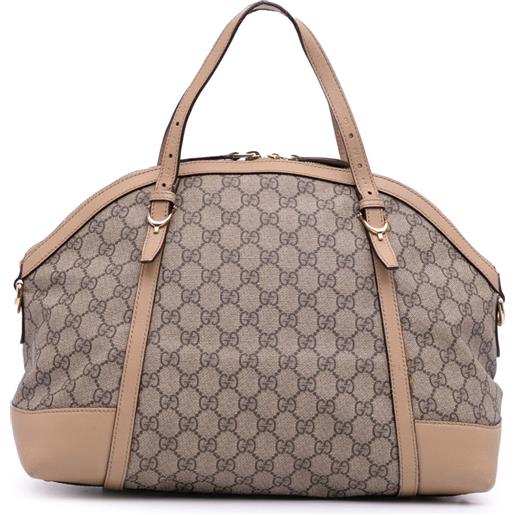 Gucci Pre-Owned - borsa a tracolla nice dome grande in tessuto gg supreme 2016-2025 - donna - tessuto - taglia unica - marrone