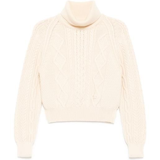 CHANEL Pre-Owned - maglione a collo alto 1996 - donna - lana - 42 - bianco