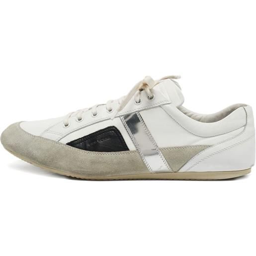 Christian Dior Pre-Owned - x hedi slimane sneakers b18 in pelle - uomo - gomma/pelle/pelle - 46 - bianco