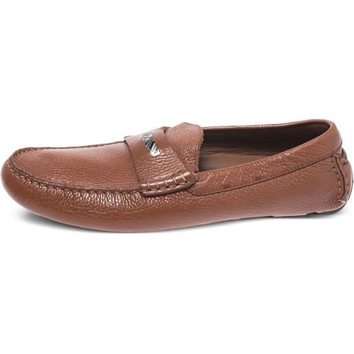 Burberry Pre-Owned - mocassini in pelle - uomo - pelle/pelle/gomma/pelle - 42 - marrone