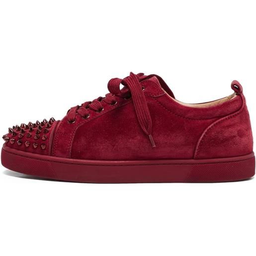 Christian Louboutin Pre-Owned - sneakers louis con decorazione - uomo - pelle scamosciata/pelle/gomma - 42 - rosso