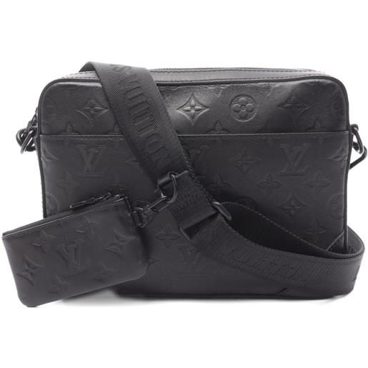 Louis Vuitton Pre-Owned - borsa messenger duo 2021 - uomo - pelle di vitello - taglia unica - nero