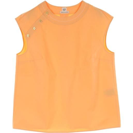 Hermès Pre-Owned - top smanicato anni '10 - donna - cotone - 34 - arancione