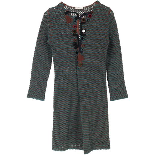 Prada Pre-Owned - cardigan lungo anni 2010 - donna - cotone - 40 - verde