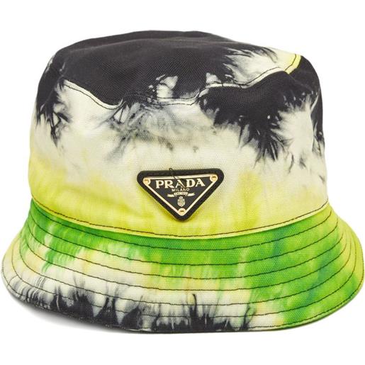 Prada Pre-Owned - cappello bucket con fantasia tie dye - donna - cotone - m - giallo