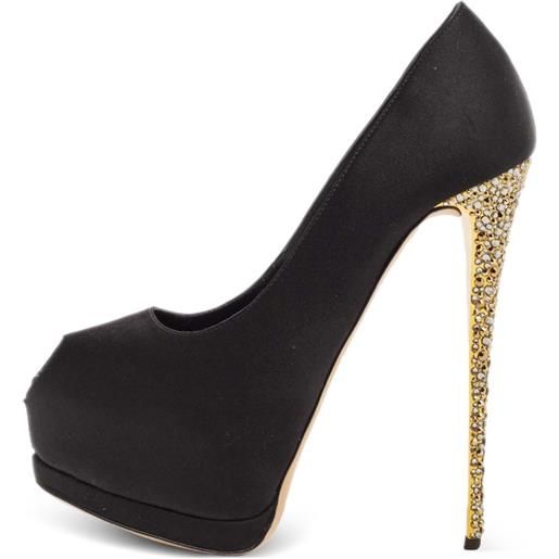 Giuseppe Zanotti Vintage - pumps con tacco - donna - pelle/pelle/tessuto - 38.5 - nero