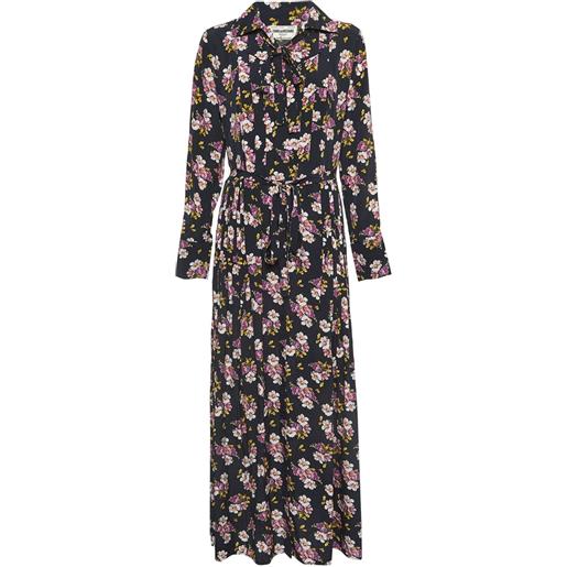 Zadig&Voltaire - abito lungo a fiori - donna - silk - xs - marrone