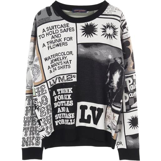 Louis Vuitton Pre-Owned - top fanzine anni 2010 - uomo - lana - xxl - nero