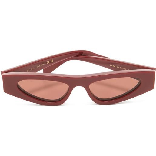 Gucci Pre-Owned - occhiali da sole cat-eye - donna - acetato - taglia unica - rosso