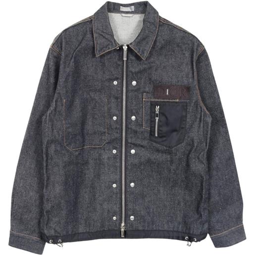 Christian Dior Pre-Owned - x sacai giacca denim in cotone anni 2010 - uomo - cotone - 48 - blu