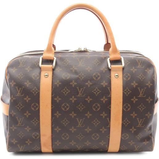 Louis Vuitton Pre-Owned - valigia carryall media con monogramma 2008 - unisex - pvc/pelle di vitello/tela - taglia unica - marrone
