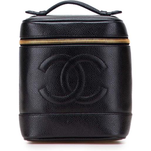 CHANEL Pre-Owned - trousse cc in pelle caviar 1994-1996 - donna - pelle caviar - taglia unica - nero