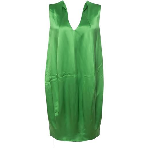 Alexander McQueen Pre-Owned - abito in seta - donna - seta/seta - m - verde