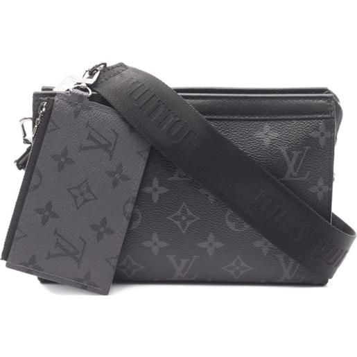 Louis Vuitton Pre-Owned - portafoglio gaston 2021 - uomo - pvc - taglia unica - nero