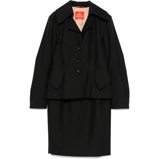 Vivienne Westwood Pre-Owned - completo monopetto anni '90 - donna - lana/poliammide/acetato/viscosa - 42 - nero