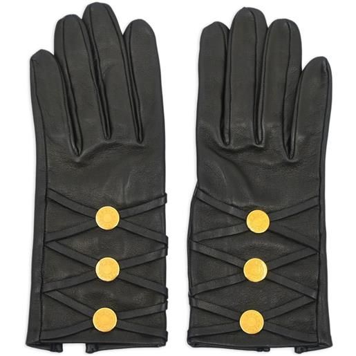 Hermès Pre-Owned - guanti in pelle 1990-2000 - donna - pelle/placcatura in oro - taglia unica - nero