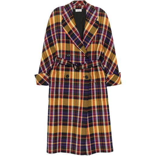 Valentino Garavani Pre-Owned - cappotto in lana a quadri anni '80 - donna - lana/cupro - l - giallo