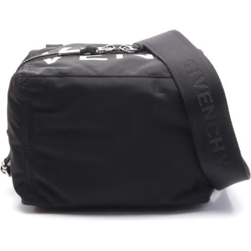 Givenchy Pre-Owned - borsa a spalla pandora piccola anni 2020 - uomo - pelle/nylon - taglia unica - nero