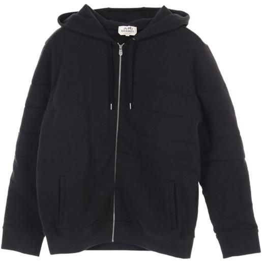 Hermès Pre-Owned - felpa in cotone con cappuccio e zip anni 2010 - uomo - cotone - l - nero