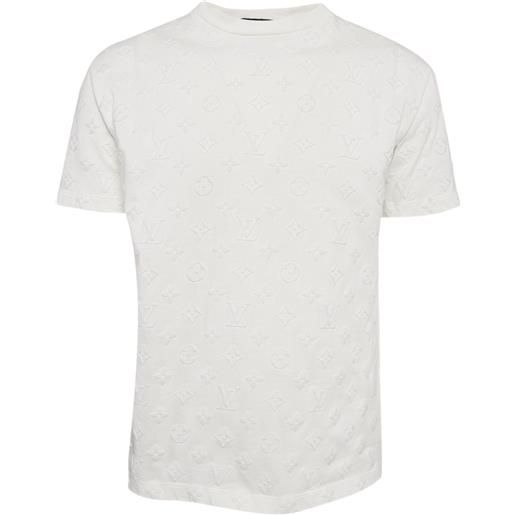 Louis Vuitton Pre-Owned - t-shirt con monogramma - uomo - cotone - m - bianco