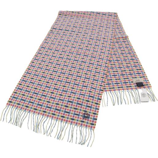 Hermès Pre-Owned - sciarpa ecossais anni 2010 - uomo - cashmere - taglia unica - blu