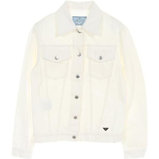 Prada Pre-Owned - giacca denim anni 2010 - donna - cotone - xs - bianco