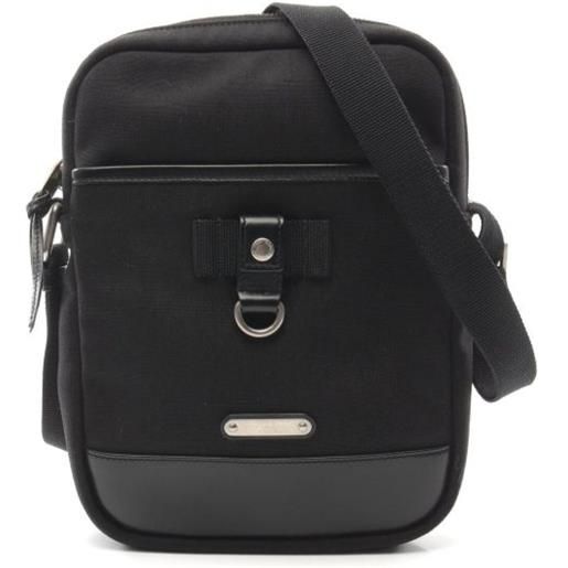 Saint Laurent Pre-Owned - borsa a spalla rivington anni 2010 - uomo - tela/pelle - taglia unica - nero