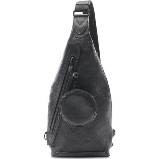 Louis Vuitton Pre-Owned - marsupio duo sling con monogramma 2021 - uomo - pelle di vitello - taglia unica - nero