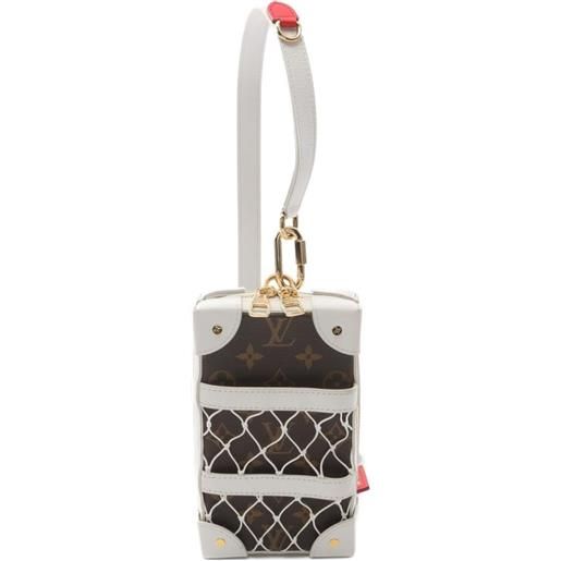 Louis Vuitton Pre-Owned - x nba borsa a tracolla phone box 2020 - uomo - pvc/pelle - taglia unica - marrone