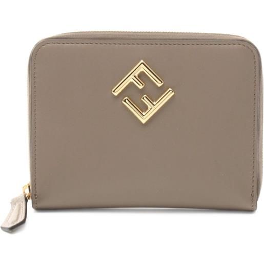 Fendi Pre-Owned - portafoglio ff diamond anni 2020 - donna - pelle di vitello - taglia unica - toni neutri
