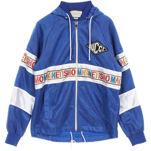Gucci Pre-Owned - giacca magnetismo anni 2010 - uomo - poliestere/rayon - xs - blu