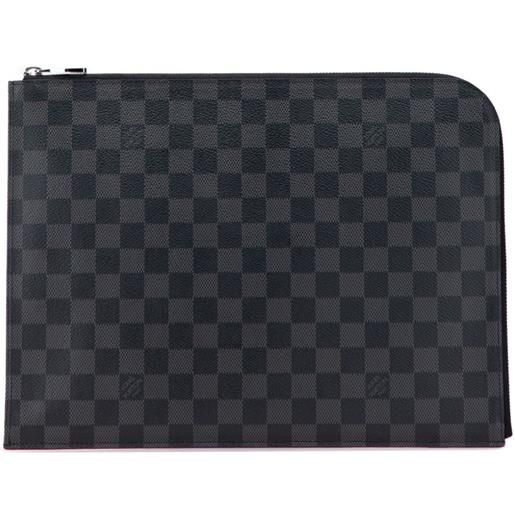 Louis Vuitton Pre-Owned - clutch pochette jour gm in tela damier graphite 2016 - uomo - tela - taglia unica - nero