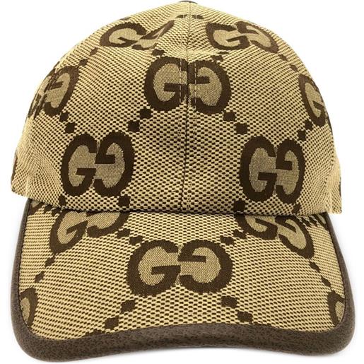 Gucci Pre-Owned - cappello da baseball jumbo gg anni 2020 - donna - pelle - taglia unica - toni neutri
