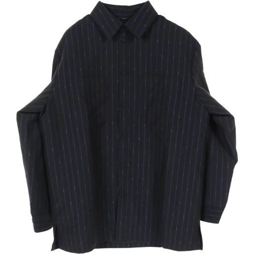 Fendi Pre-Owned - giacca gessata anni 2010 - uomo - lana/poliestere/cupro - 52 - nero