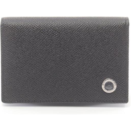 Bvlgari Pre-Owned - portafoglio in pelle anni 2020 - uomo - pelle di vitello - taglia unica - nero