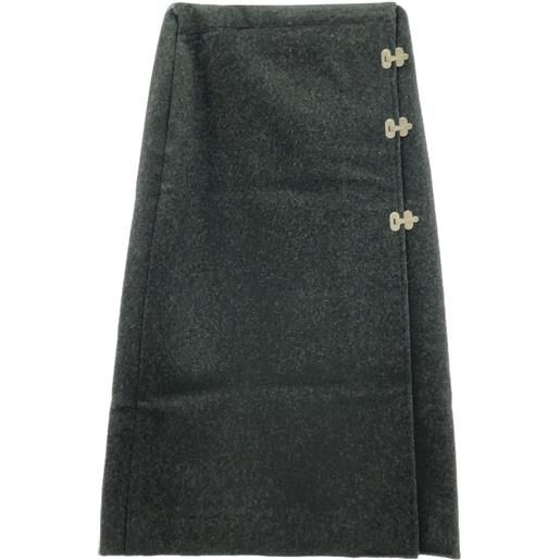 Celine Pre-Owned - gonna midi in lana anni 2010 - donna - lana - 36 - grigio