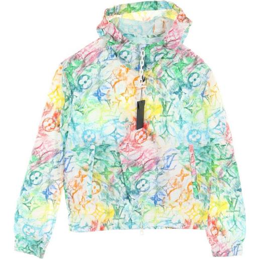 Louis Vuitton Pre-Owned - giacca a vento monogram anni 2020 - uomo - poliammide - 44 - bianco