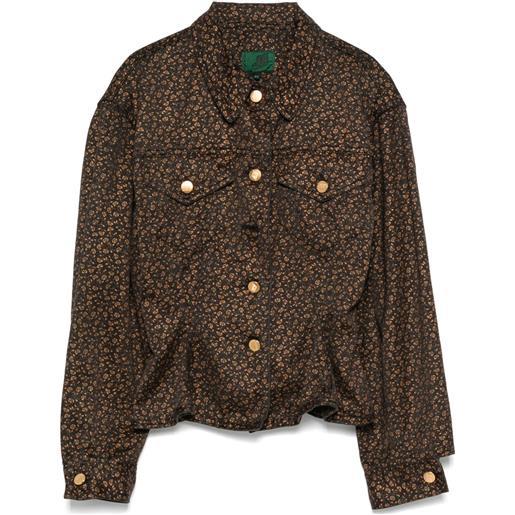 Jean Paul Gaultier Pre-Owned - giacca a fiori 1991 - donna - cotone - 44 - marrone