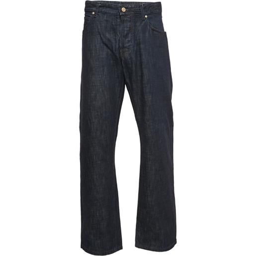 Giorgio Armani Pre-Owned - jeans con applicazione 2023 - uomo - cotone - xxxl - blu